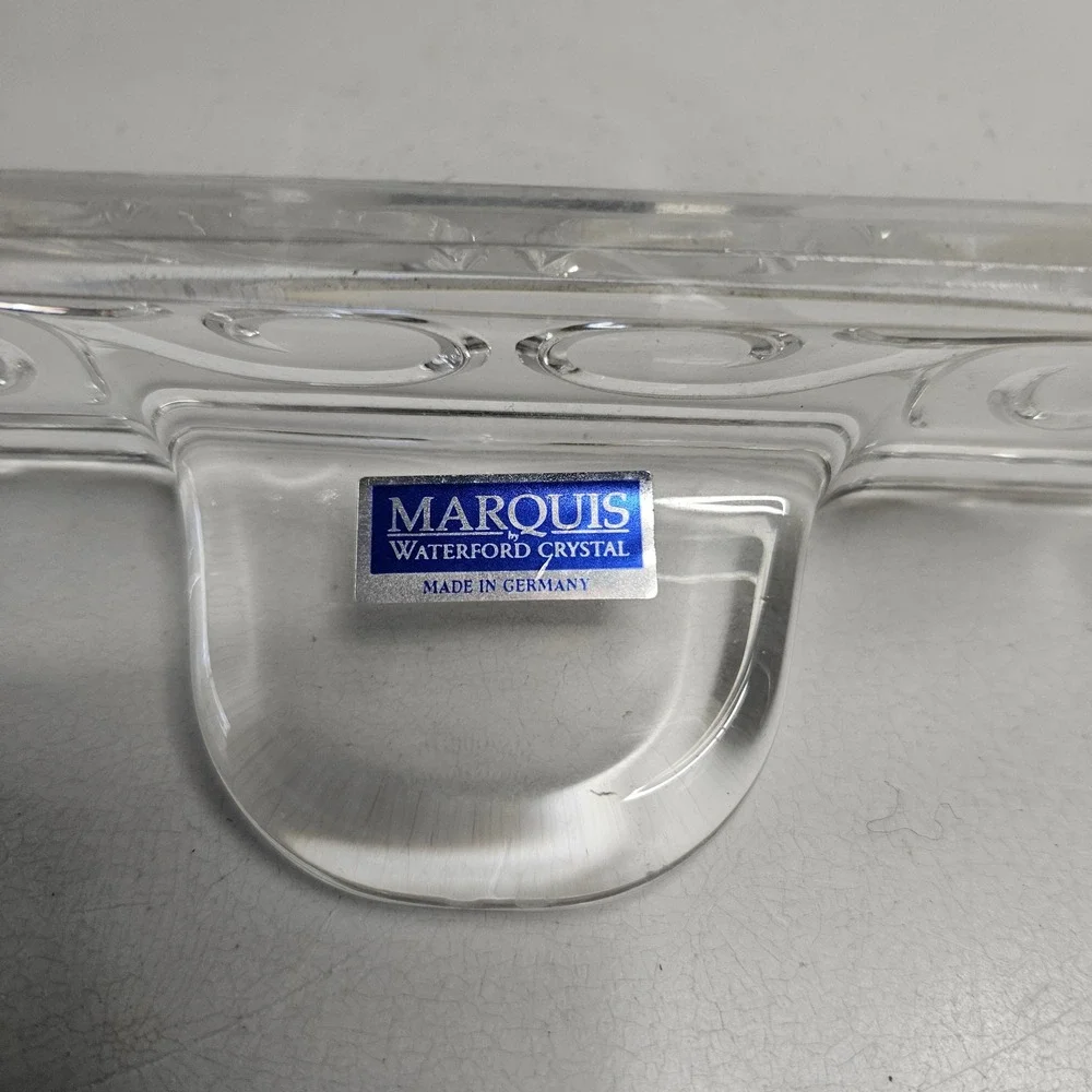 Marquis by Waterford Crystal Picture Frame Etched‎ Scroll Made in Germany 5x7